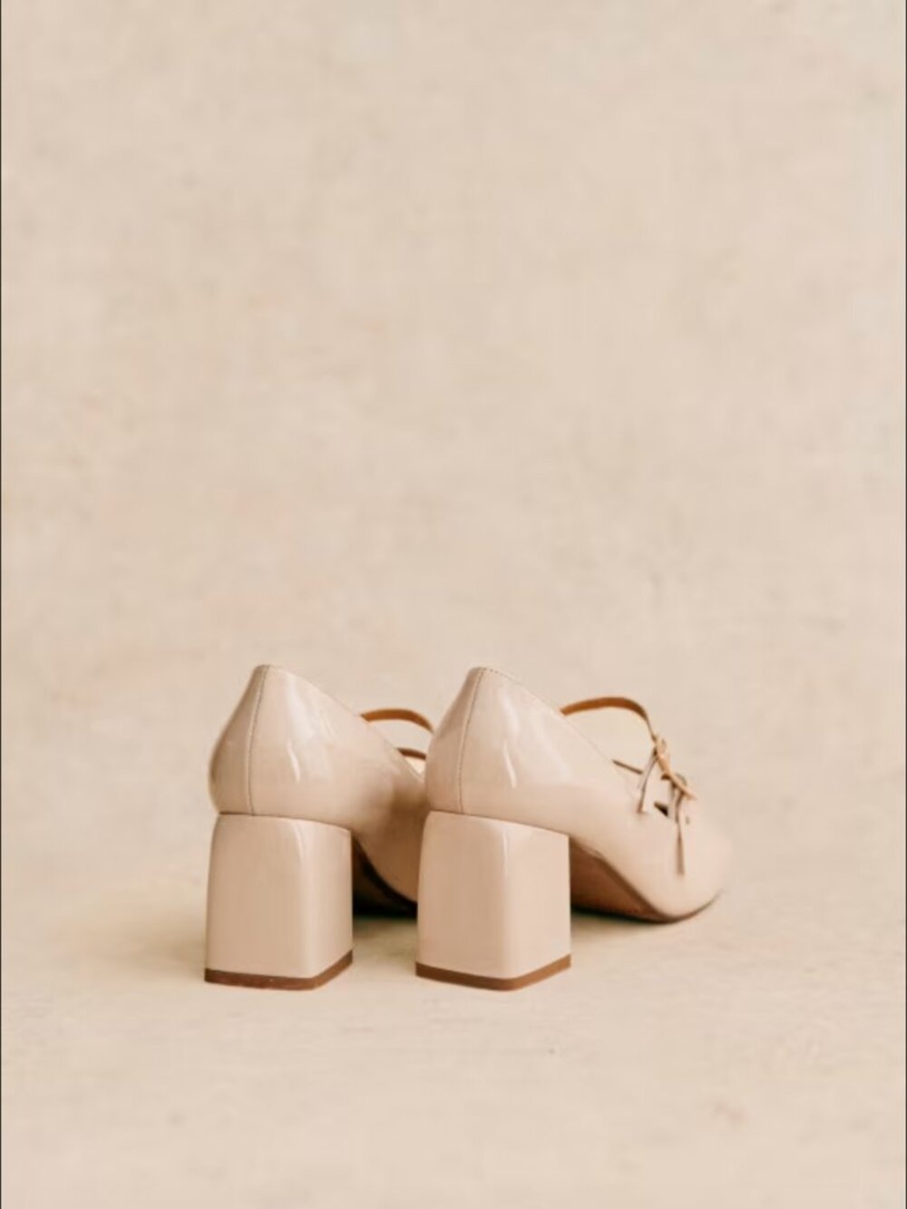 Sézane Soline Mary Janes in Light Beige Varnish Size 38/US 7 - Picture 4 of 10